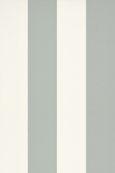 Swatch of pale blue wide stripe wallpaper 'Broad Stripe - Celestial Blue'.