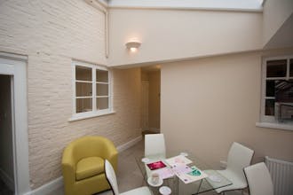 The interior of The Haven, a breast cancer support charity in Hampshire.